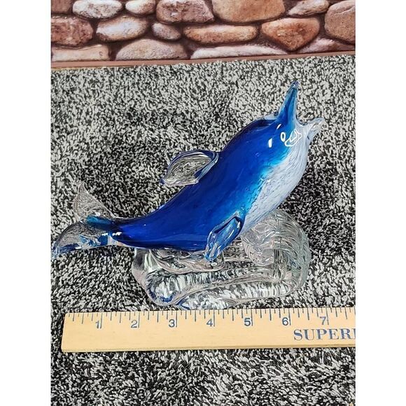 SDS Seapoot Group Blue Dolphin Art Glass - Picture 5 of 6